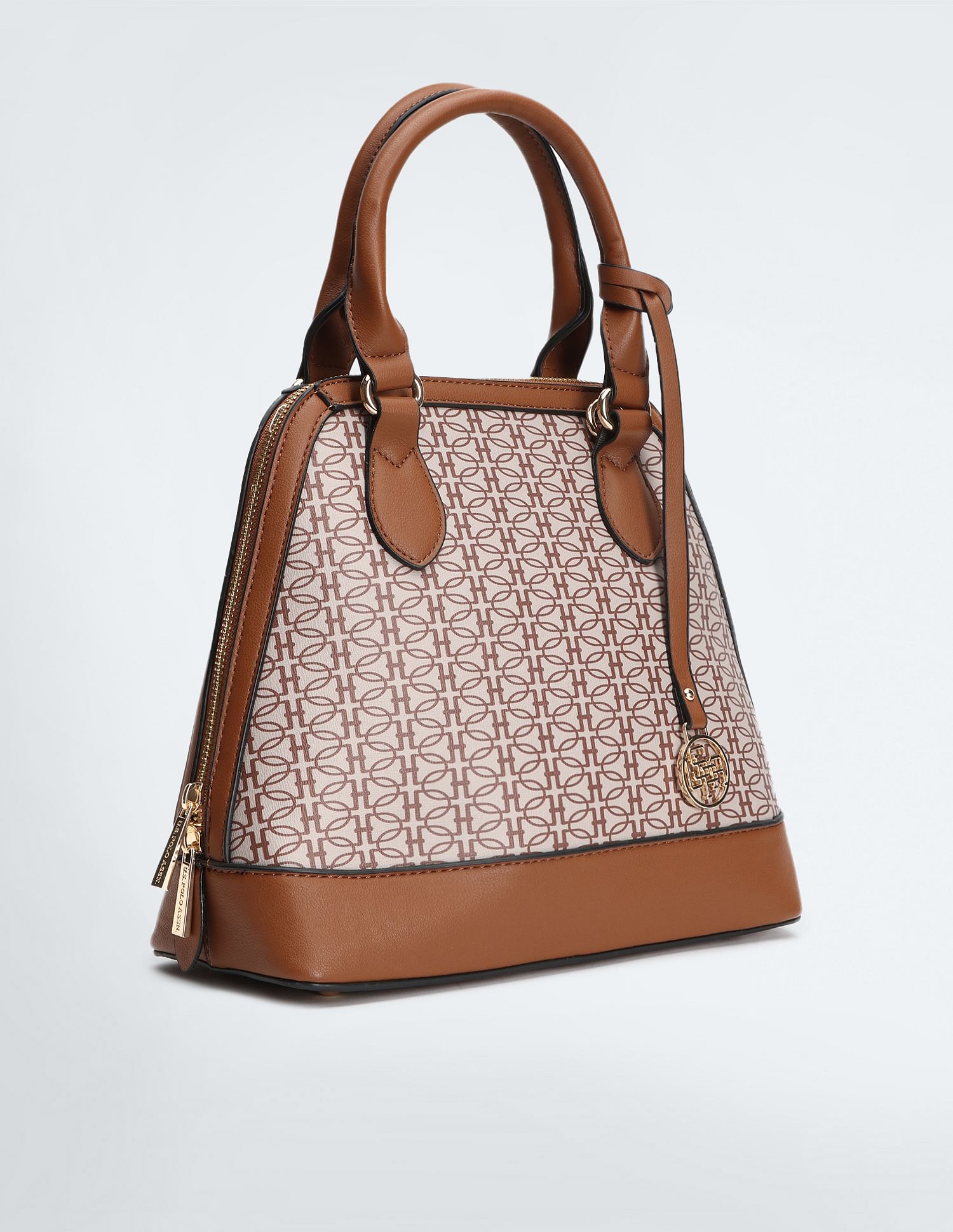 U.S. Polo Assn. Women Geometric Print Structured Handbag