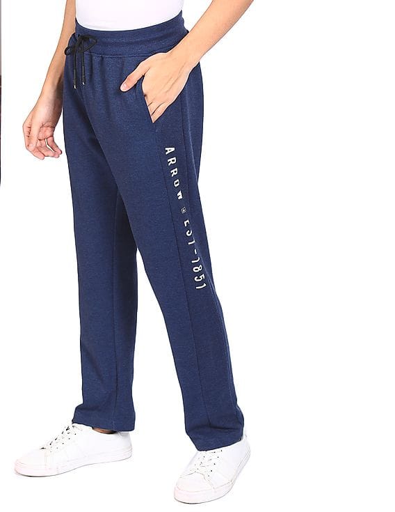 Buy Arrow Sports Elasticized Waist Logo Track Pants - NNNOW.com