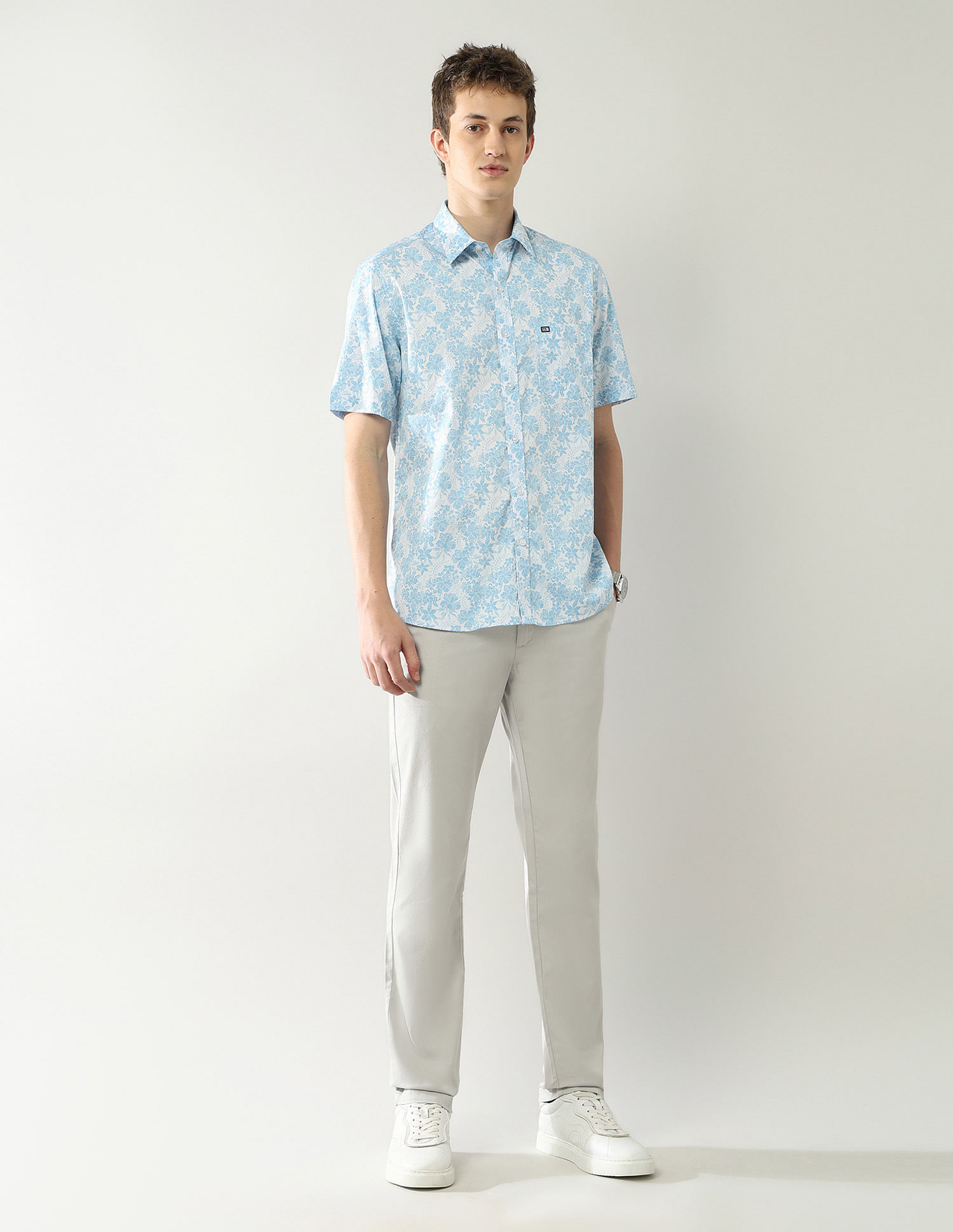 Arrow Sport Floral Printed Regular Fit Shirt