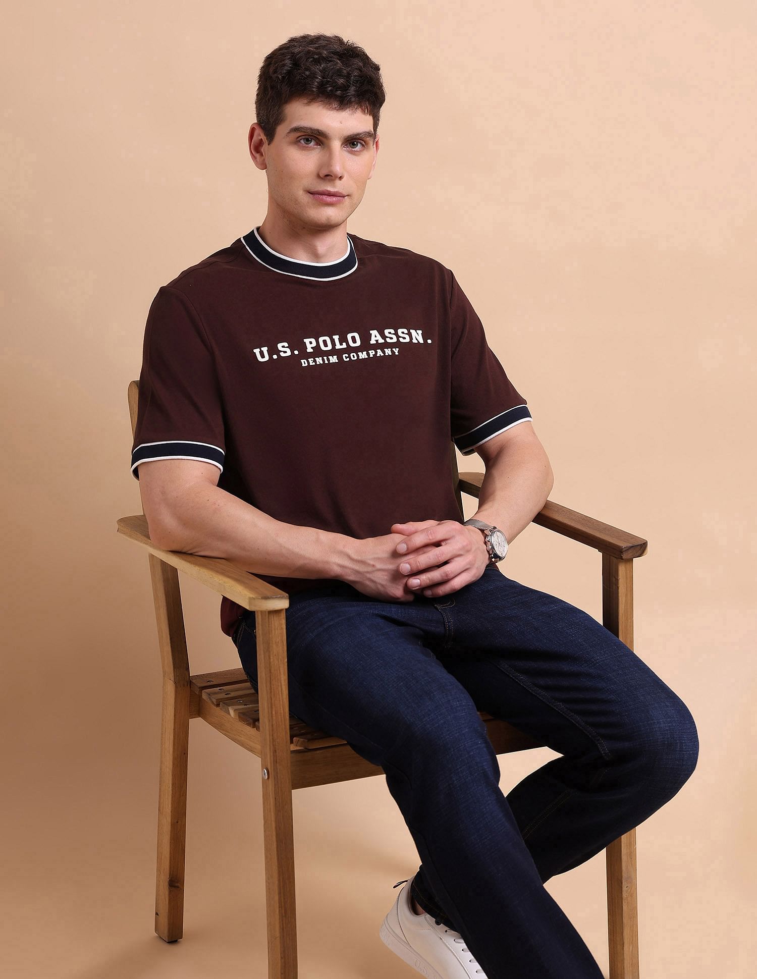 U.S. Polo Assn. Denim Co. Pure Cotton Muscle Fit T-Shirt