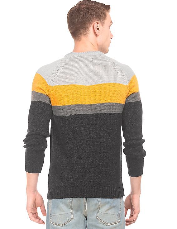 Aeropostale Long Sleeve Colour-Block Sweater