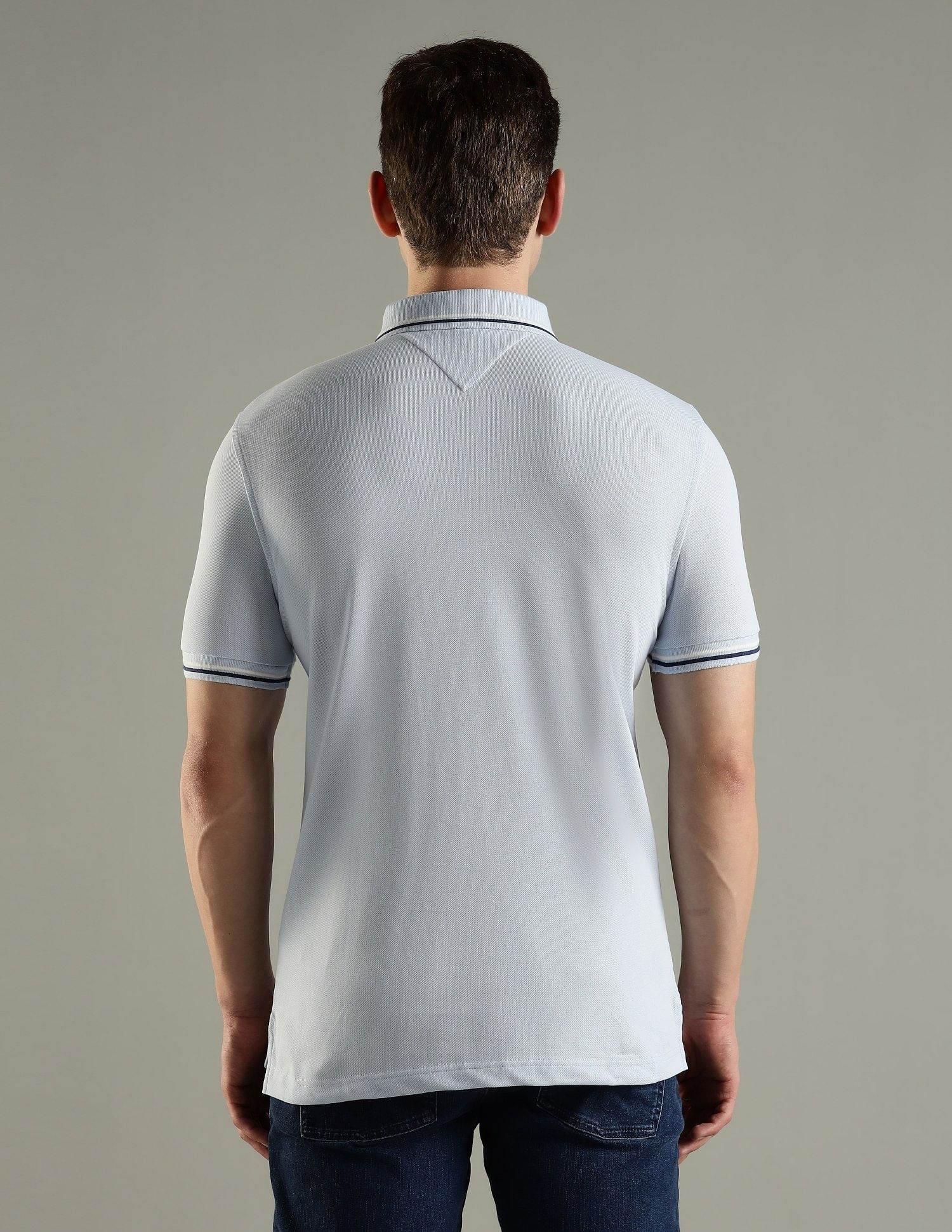 Tommy Hilfiger Solid Slim Fit Cotton Polo T-Shirt