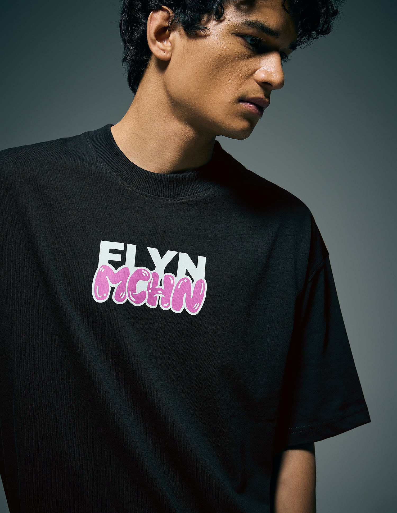 Flying Machine Graphic Printed Oversized Fit T-Shirt