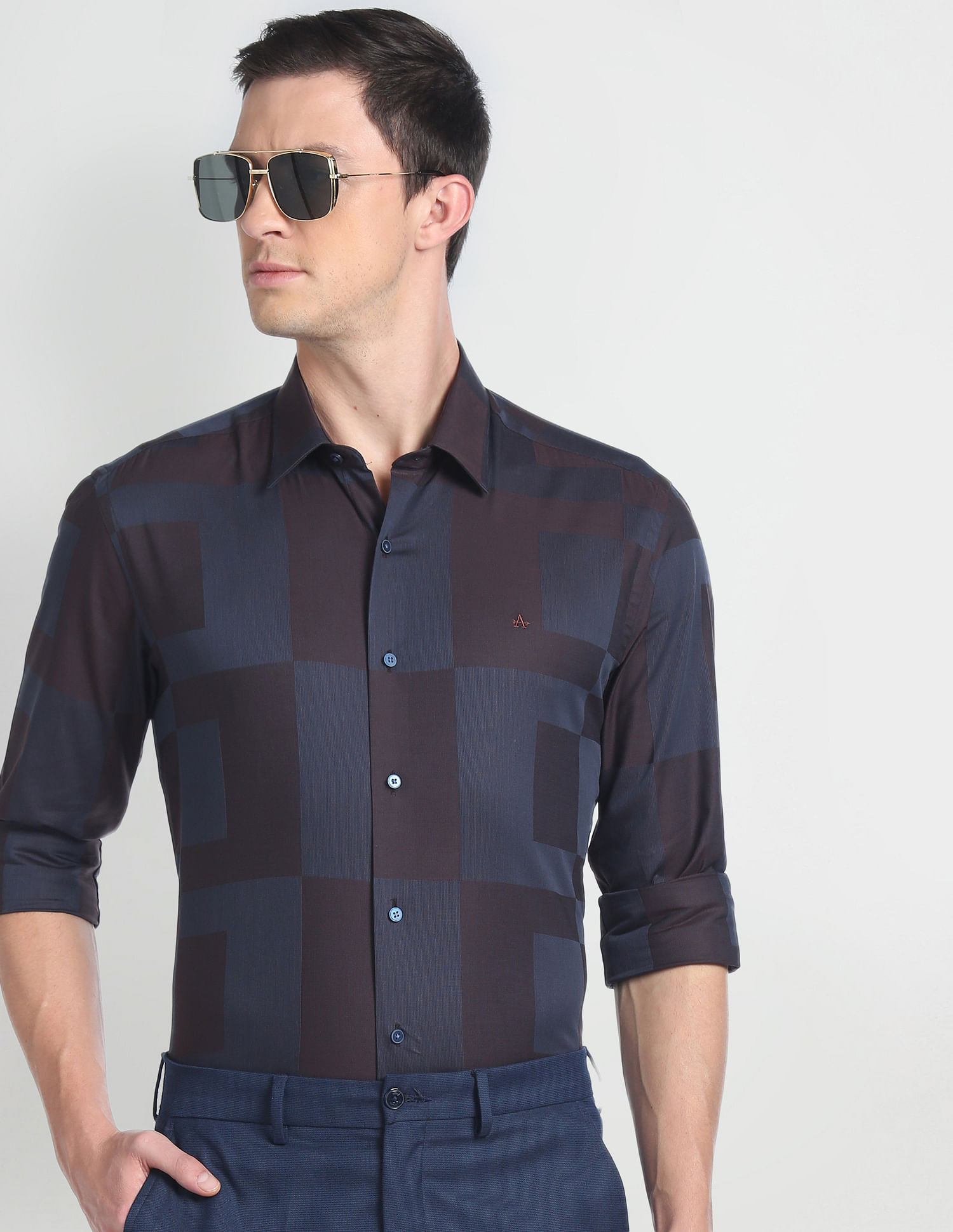 Arrow Newyork Manhattan Slim Fit Dobby Shirt