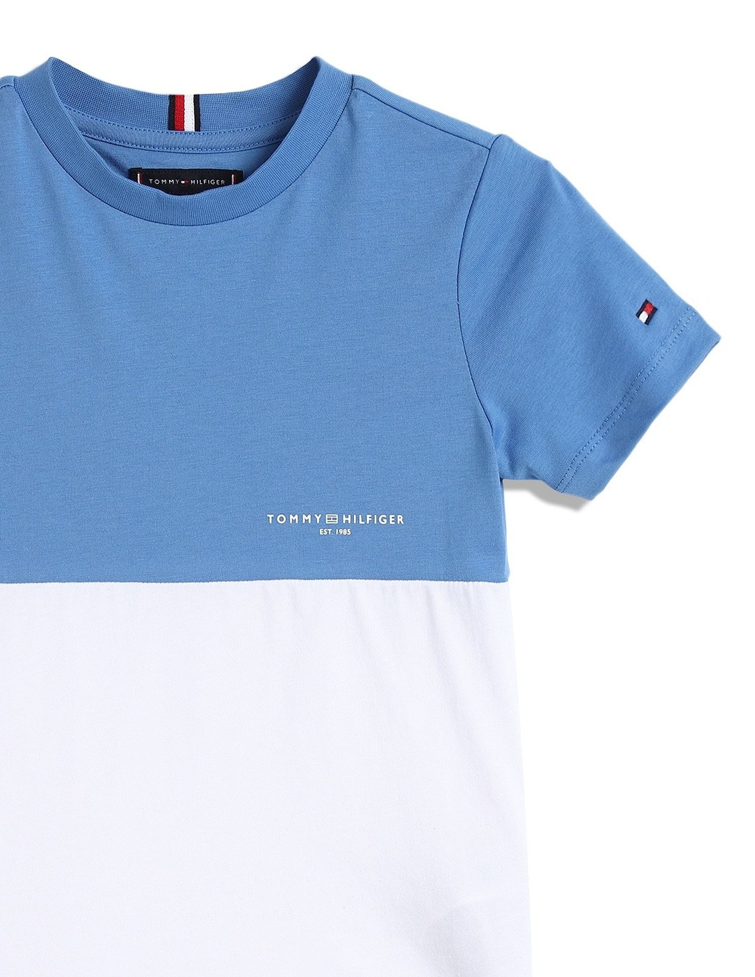 Tommy Hilfiger Kids Boys Colorblock Regular-Fit Cotton T-Shirt