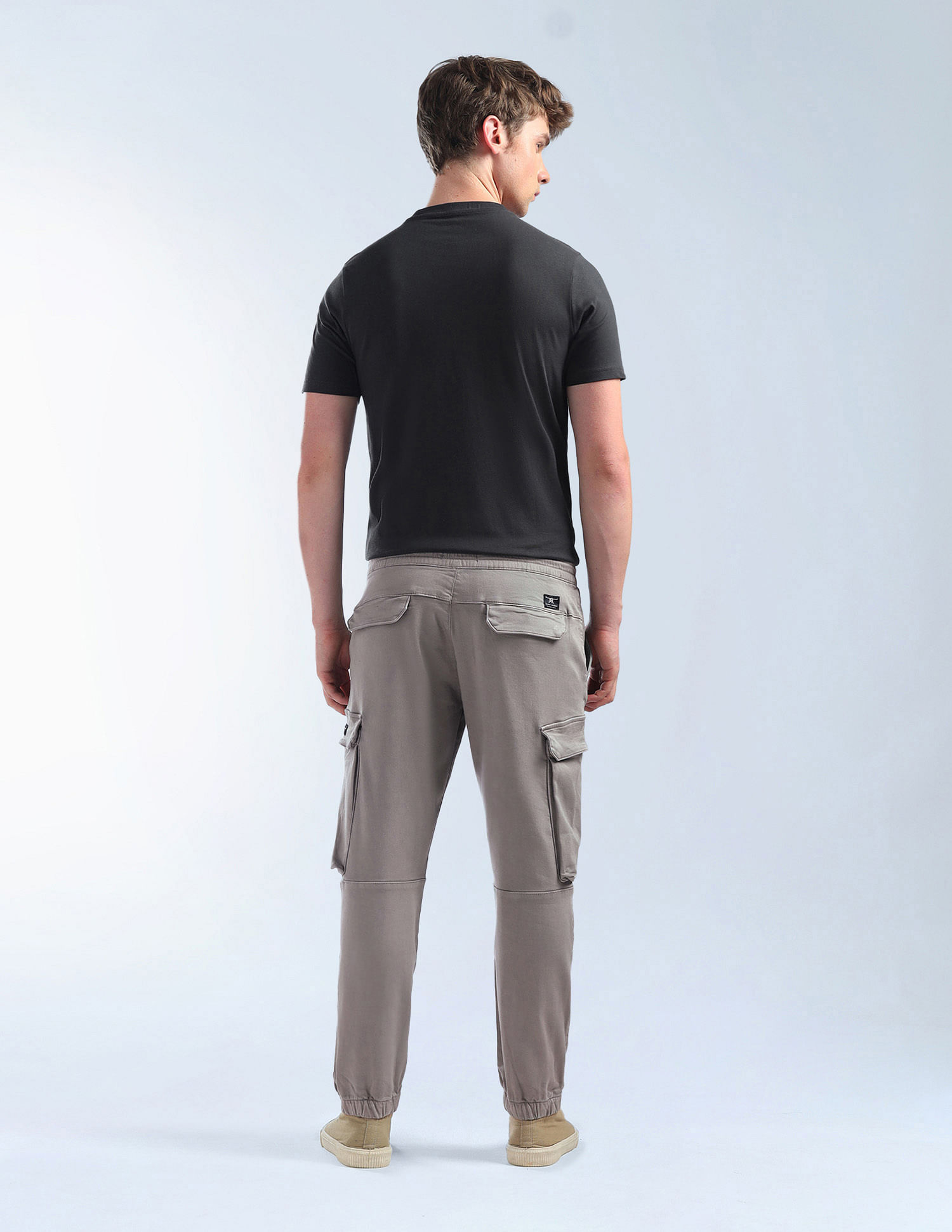 Flying Machine Solid Relaxed Fit Knitted Joggers