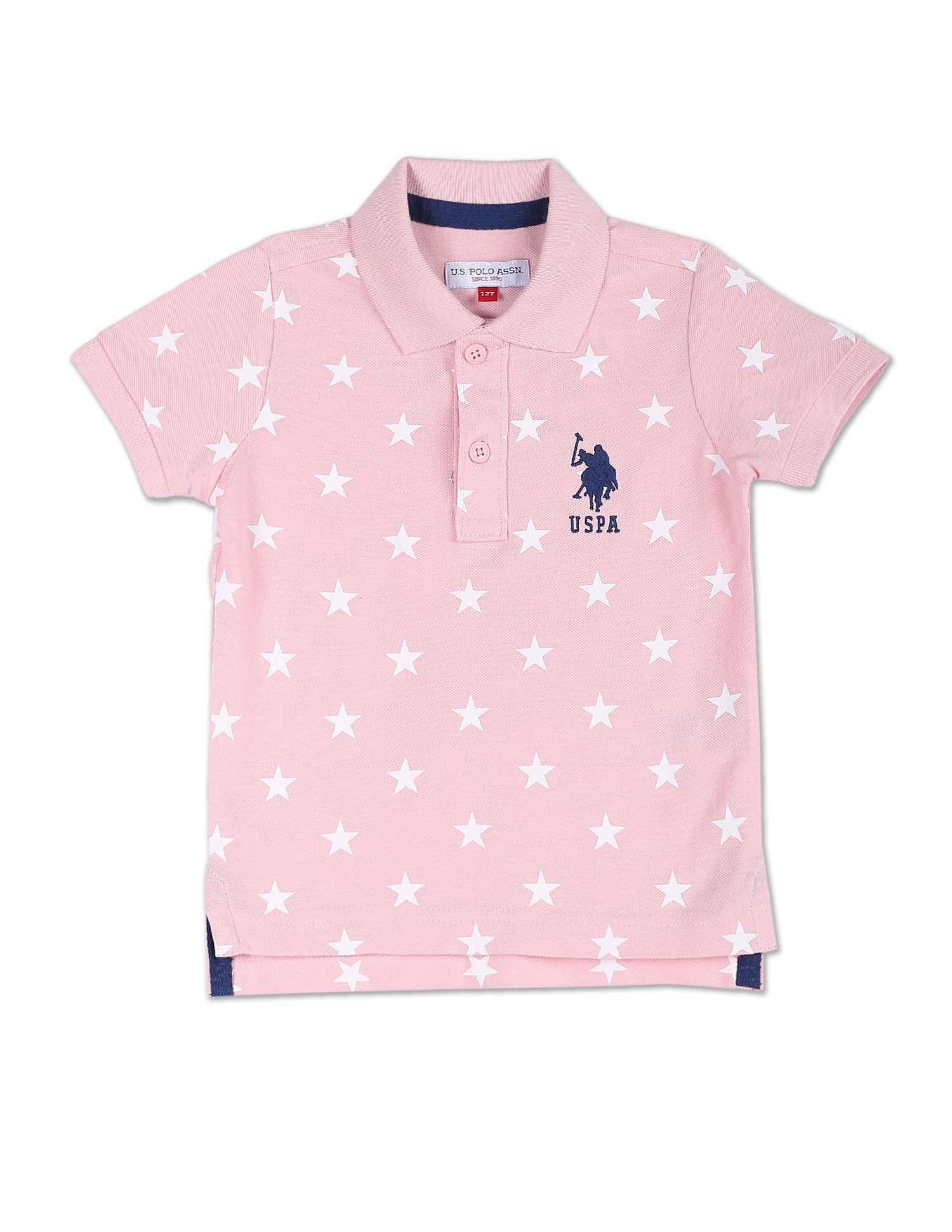 U.S. Polo Assn. Kids Graphic Print Cotton Polo Shirt