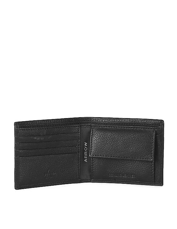 Arrow Men Black Leather Two Fold Wallet (Onesize) by Myntra