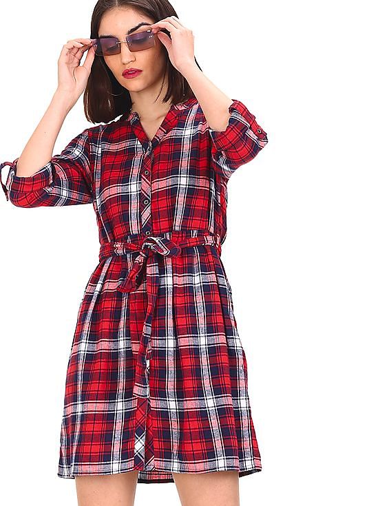 Buy MCQ Alexander McQueen Red Check Dress Shirt for Men Online | The  Collective