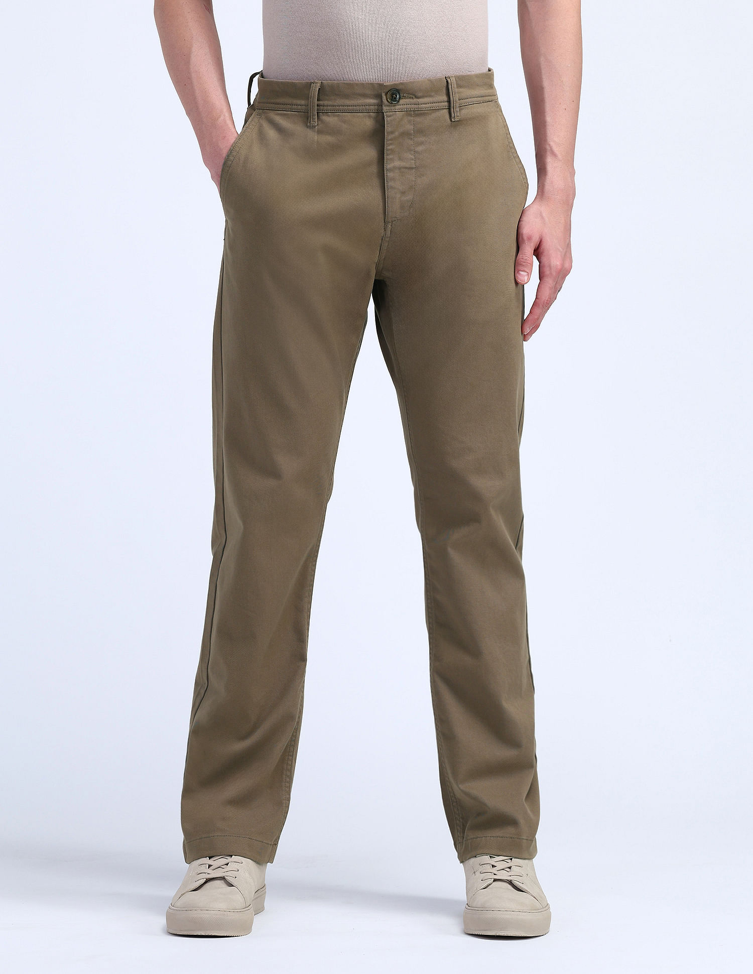 Flying Machine F-Jango Straight Fit Mid Rise Trousers