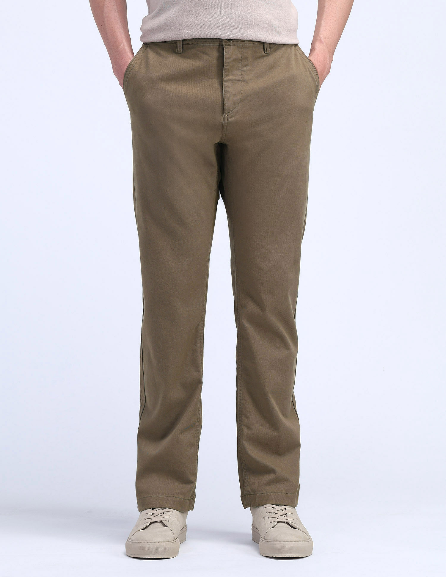 Flying Machine F-Jango Straight Fit Mid Rise Trousers