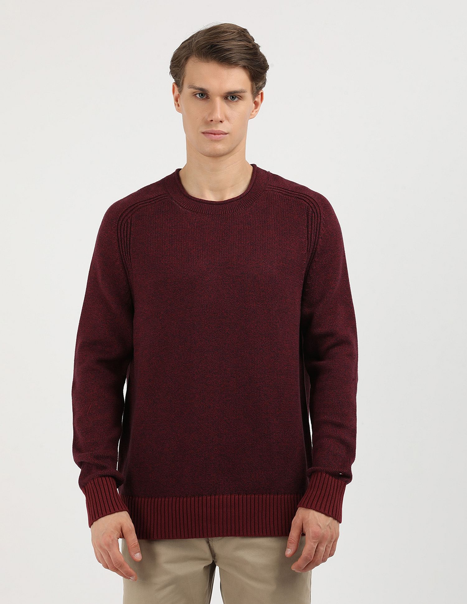Tommy Hilfiger Mouline Fisherman Crew Neck Sweater
