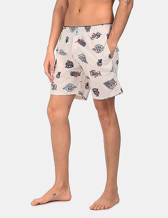 USPA Innerwear Relaxed Fit Printed IYAB Boxers - Pack Of 1
