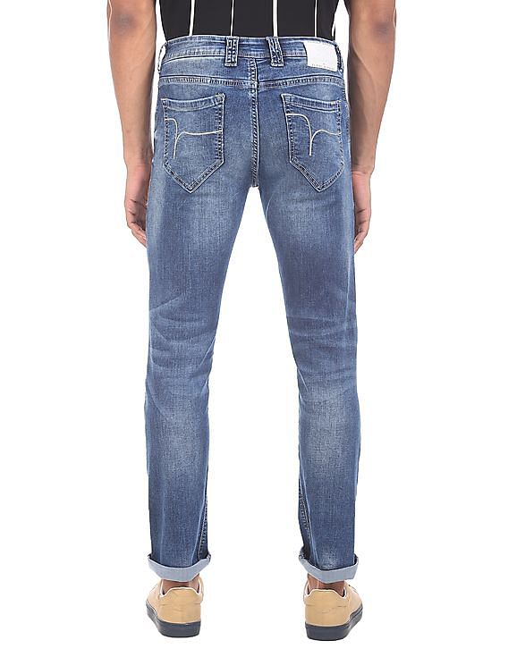 Flying Machine Michael Slim Tapered Fit Ripped Jeans