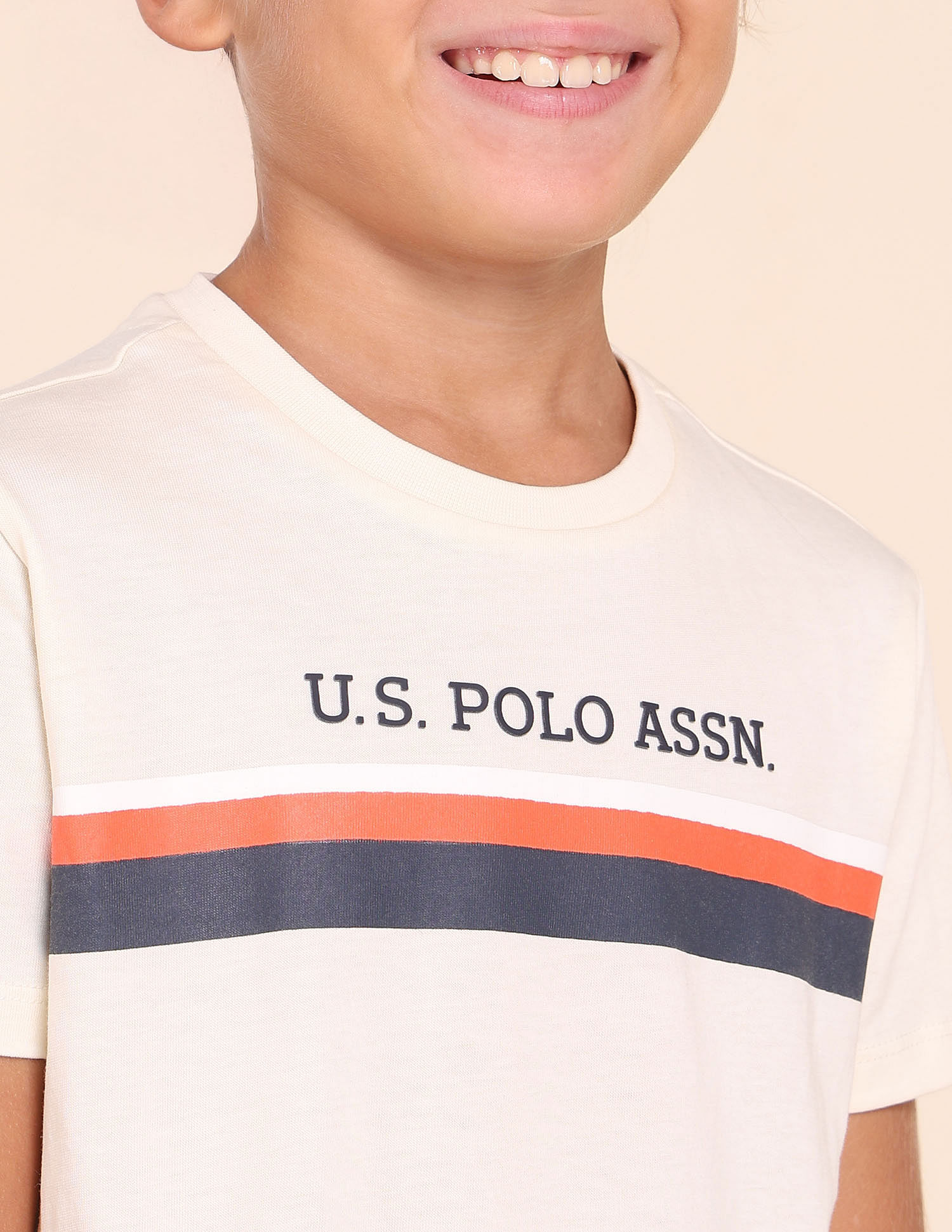 U.S. Polo Assn. Kids Boys Regular Fit Horizontal Striped T-Shirt