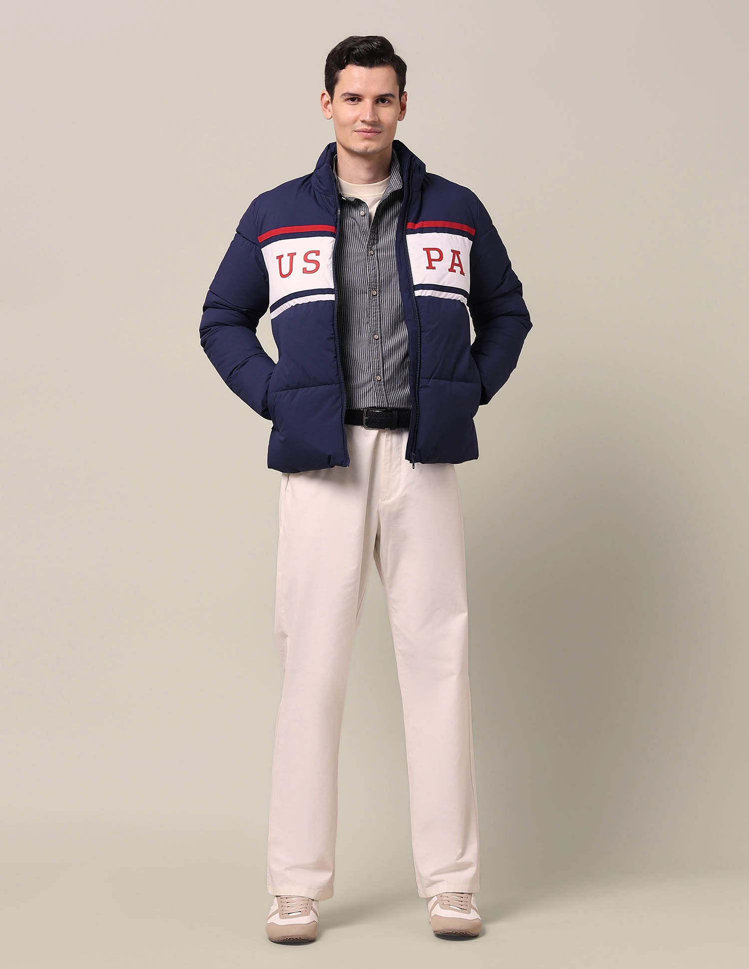 U.S. Polo Assn. Colourblocked Puffer Jacket