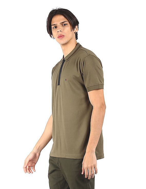 Tシャツ・カットソー FENDI Army Green Wool Polo Shirt ccc7c7e47908ab4b9243e5fa625ca0
