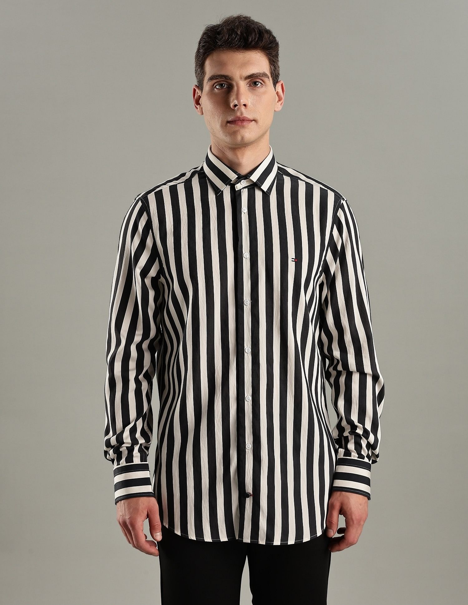 Tommy Hilfiger Striped Regular-Fit Modal Shirt