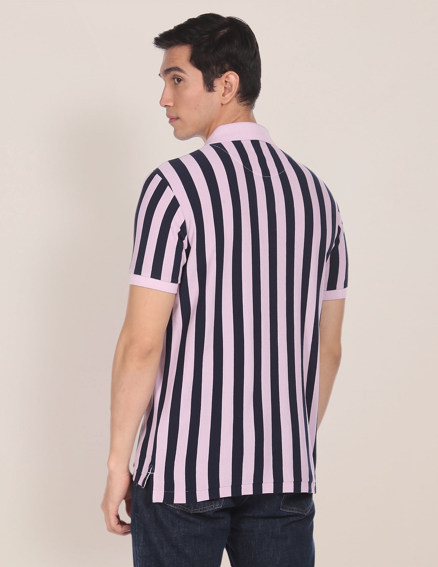 U.S. Polo Assn. Pique Striped Polo Shirt