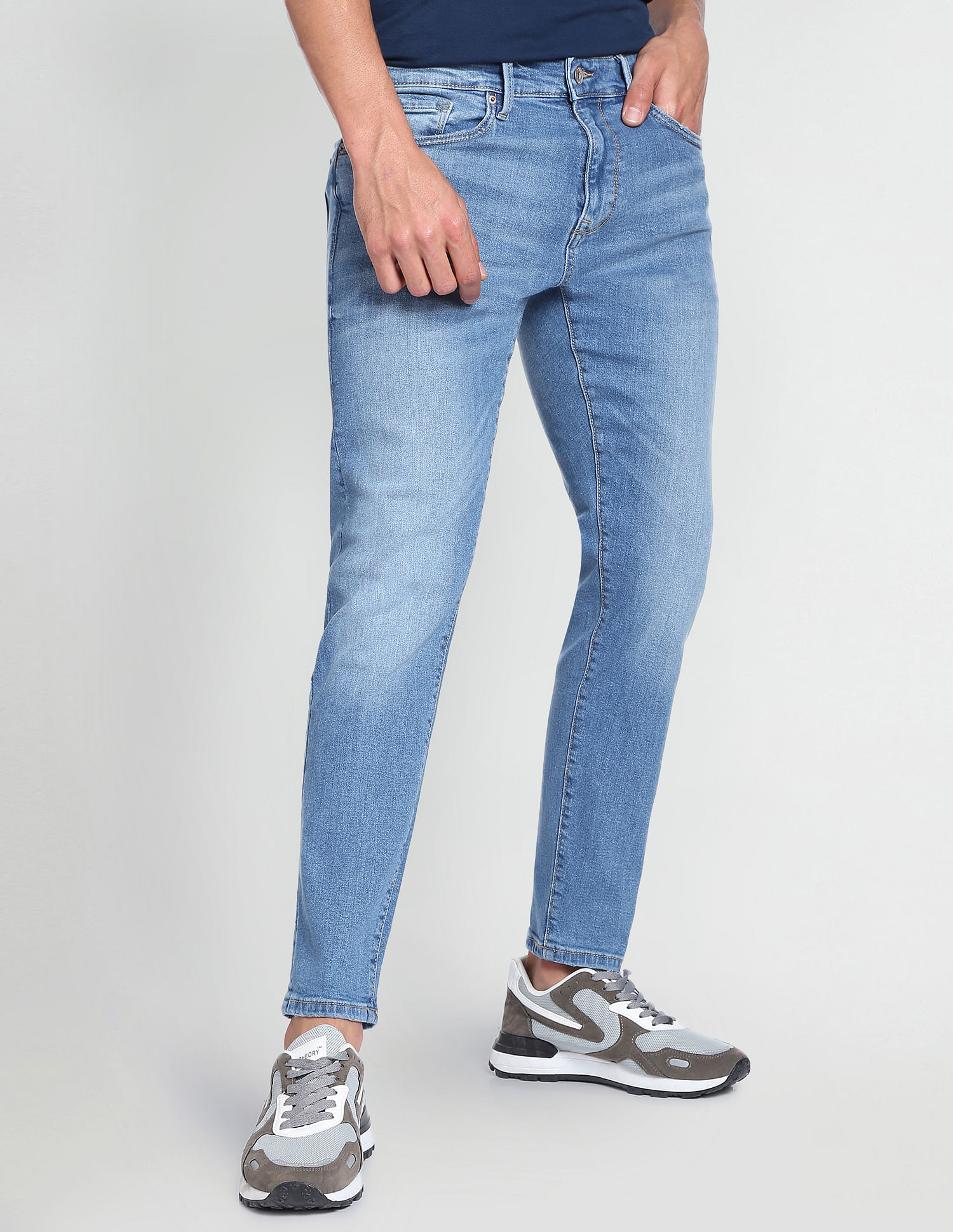 Flying Machine Whiskered Slim Tapered Fit Jeans