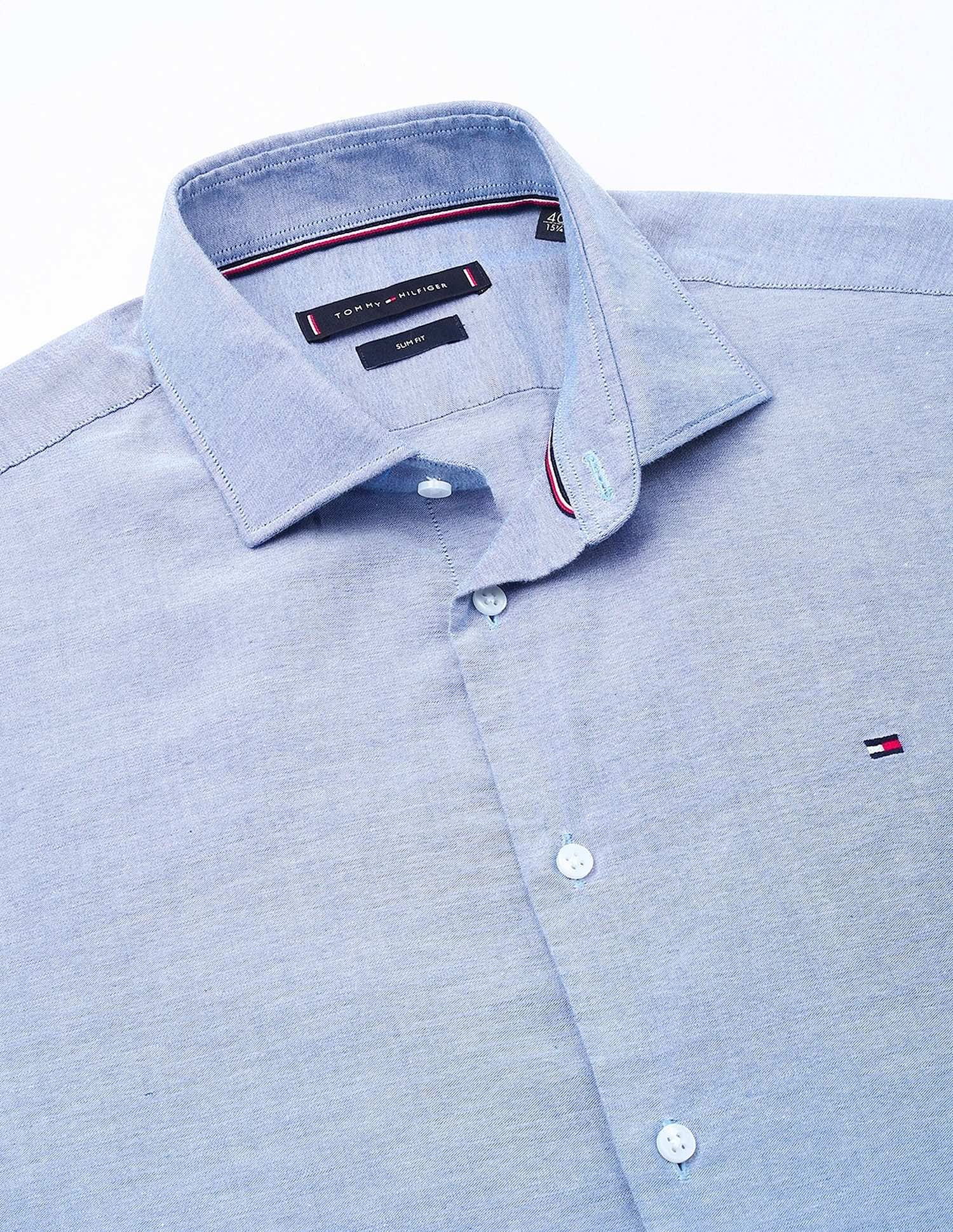 Tommy Hilfiger Solid Regular-Fit Oxford Woven Shirt