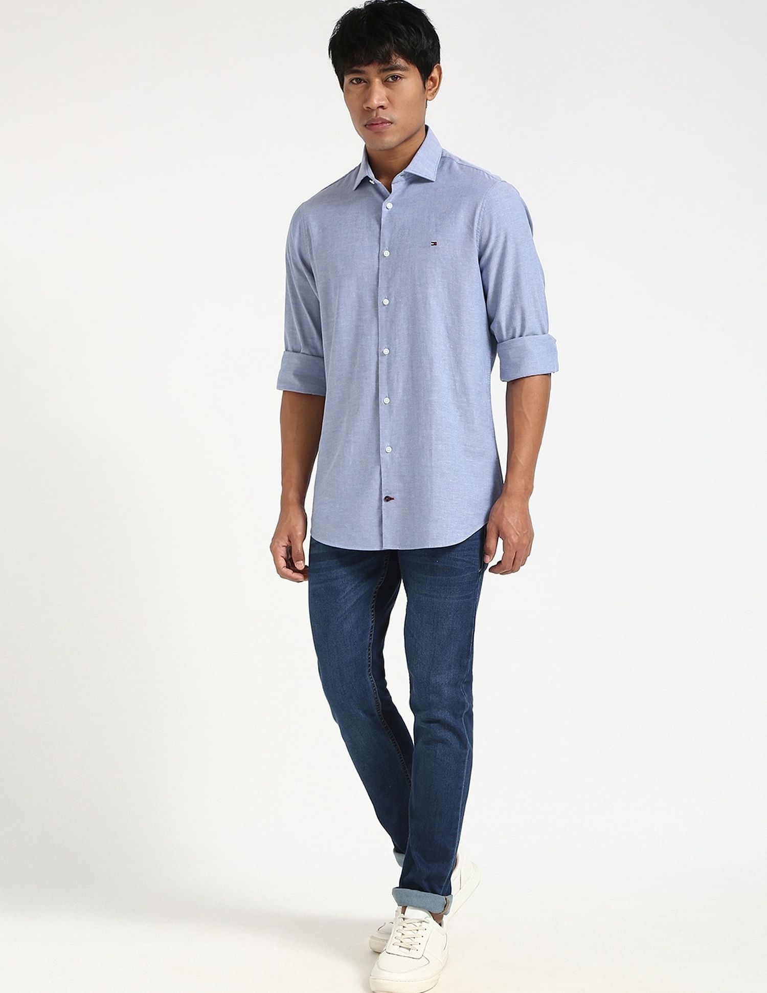 Tommy Hilfiger Solid Regular-Fit Oxford Woven Shirt