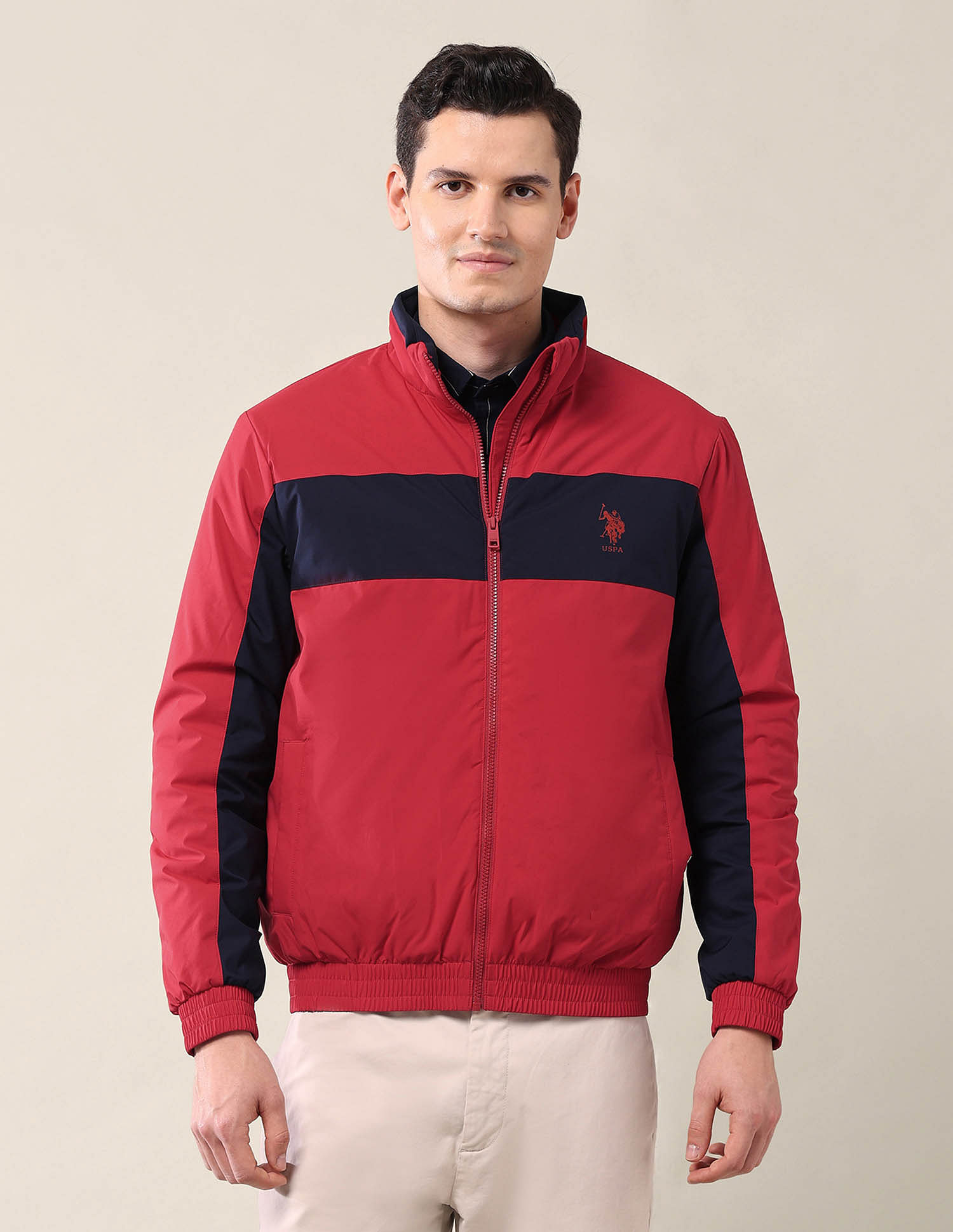 U.S. Polo Assn. Colourblocked Regular Fit Jacket
