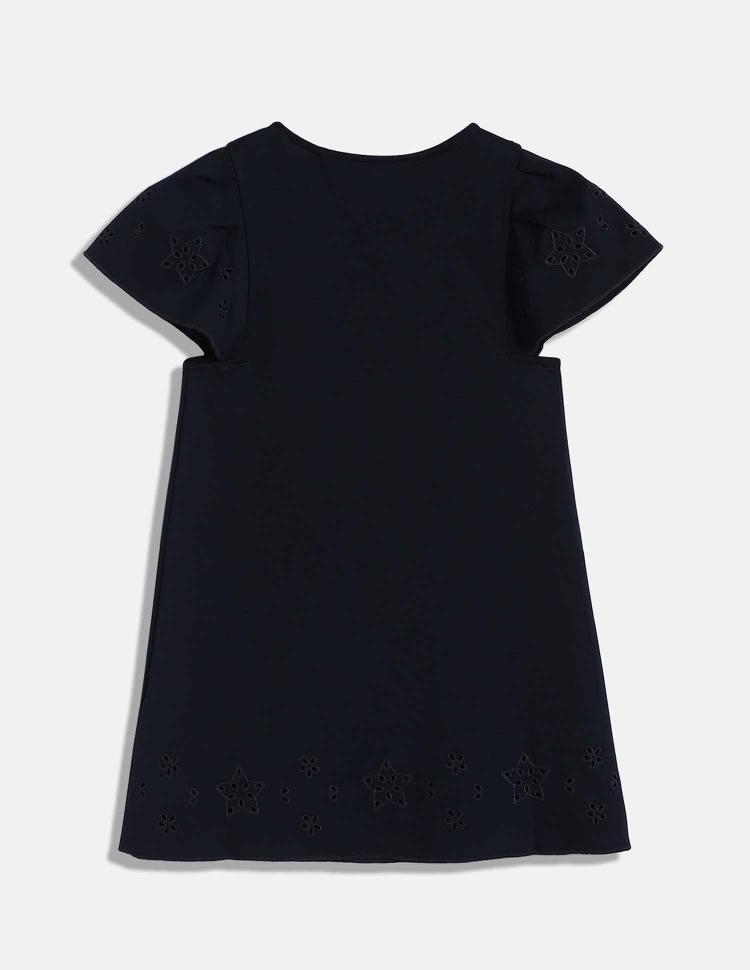 Tommy Hilfiger Kids Girls Cut-Work Relaxed-Fit Polyester Dress