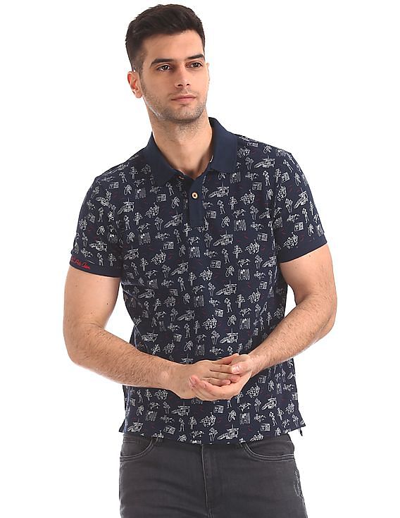 us polo printed shirts