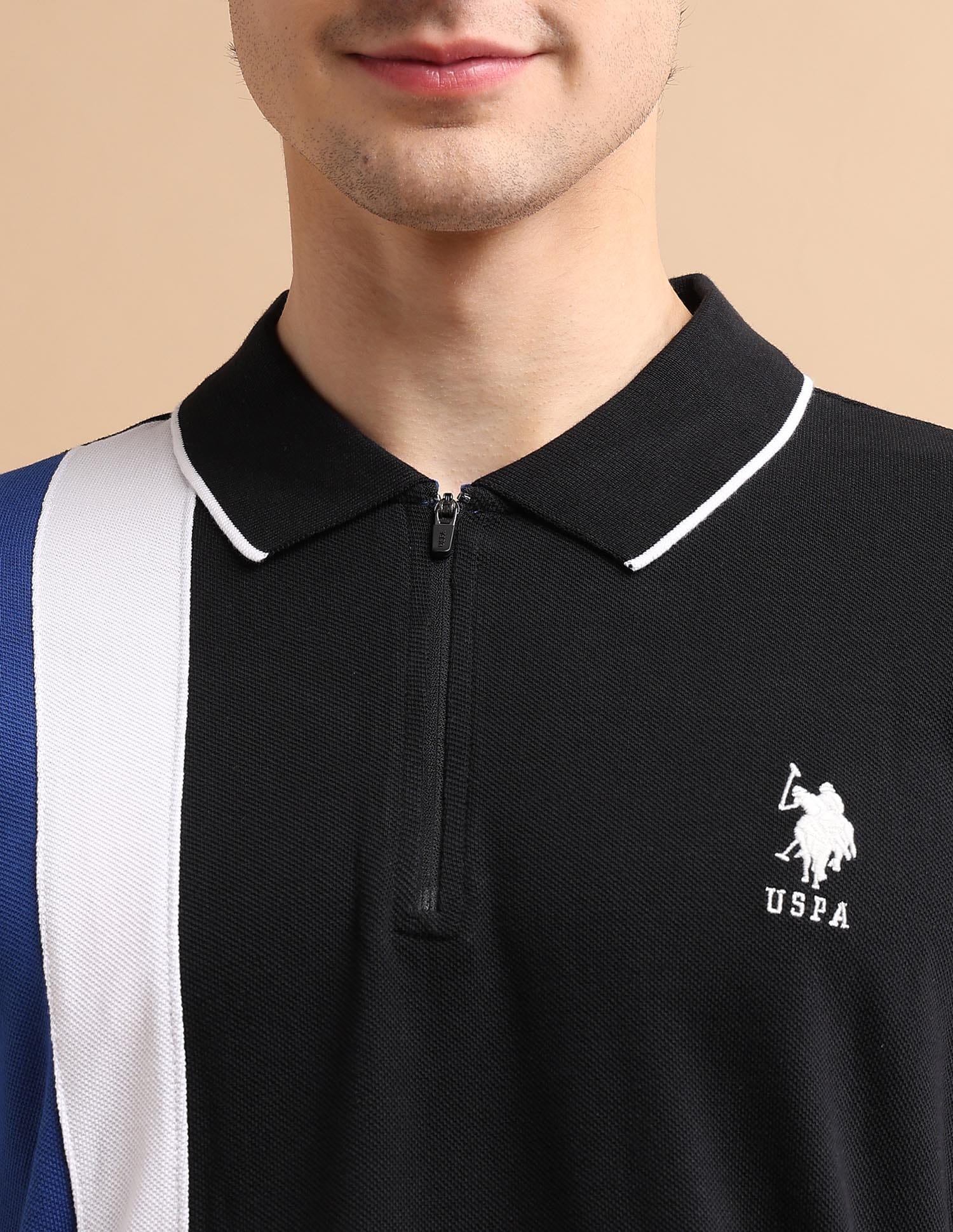トップス UNIVERSAL PRODUCTS. BORDER L/S POLO UNIVERSAL PRODUCTS.” BORDER L/S POLO BLACK” | Lapel online store