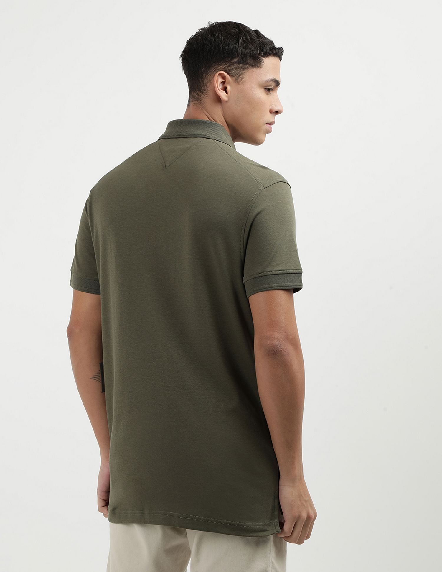 Tommy Hilfiger Solid Logo Slim Fit Polo Shirt