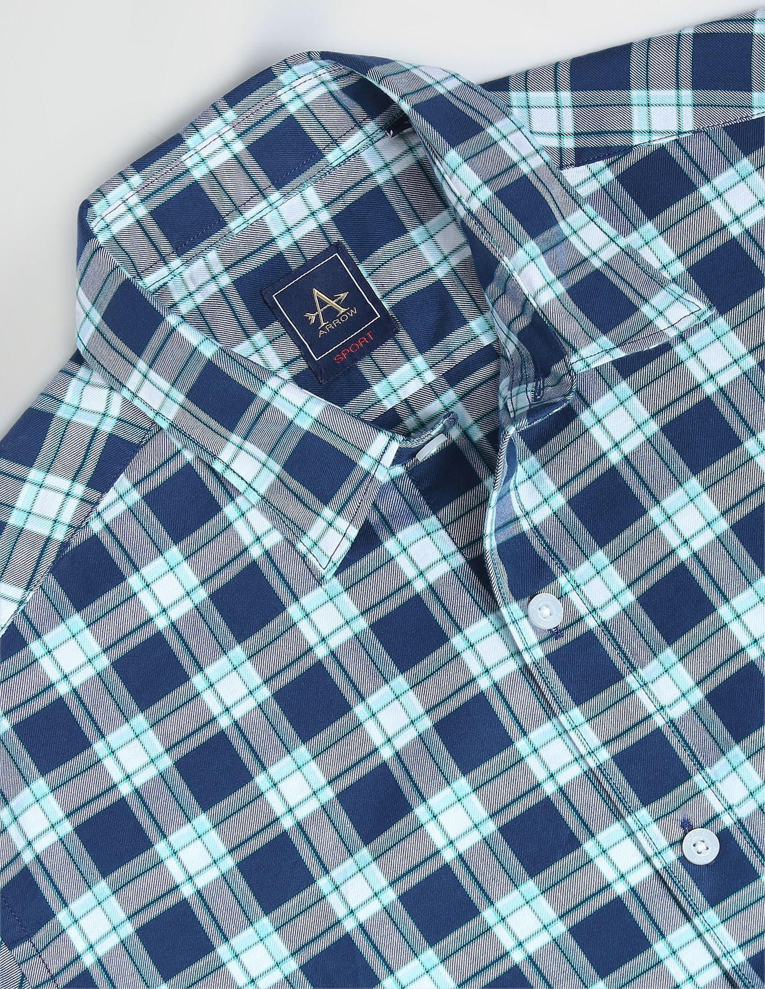 Arrow Sports Tartan Check Cotton Shirt