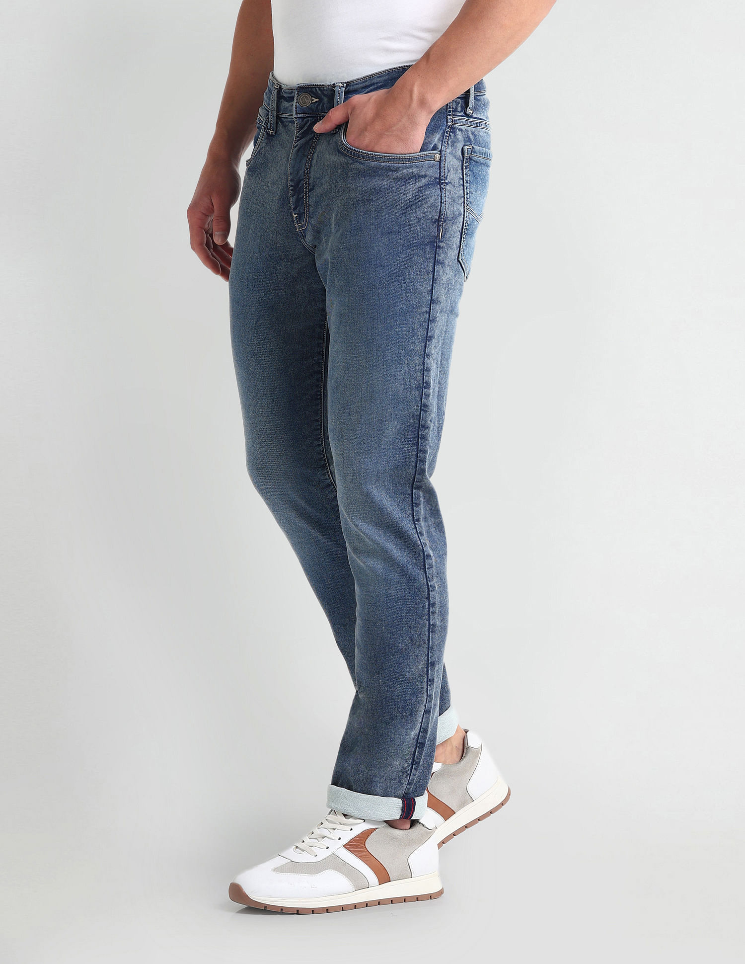 Arrow Sports Jameson Slim Fit Stone Wash Jeans