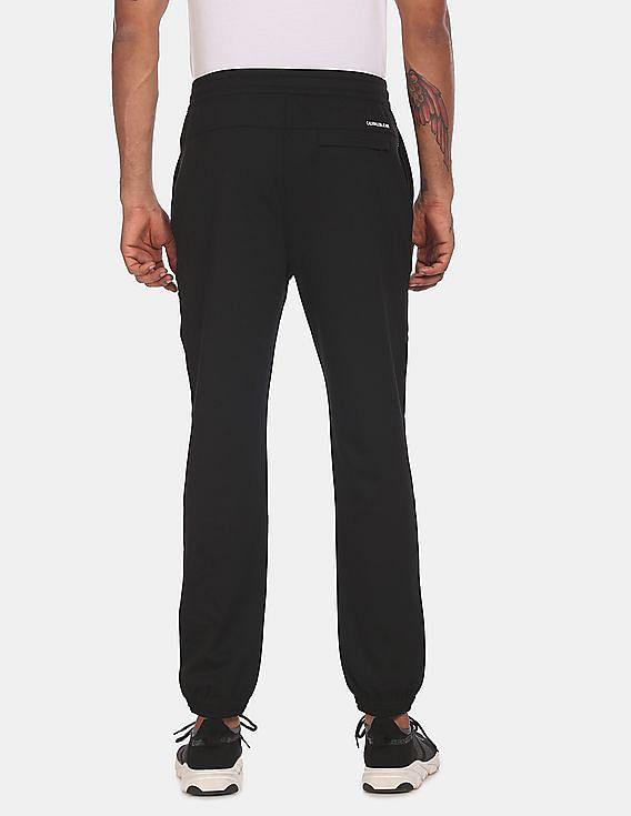 Calvin Klein Men Black Premium Regular Solid Joggers