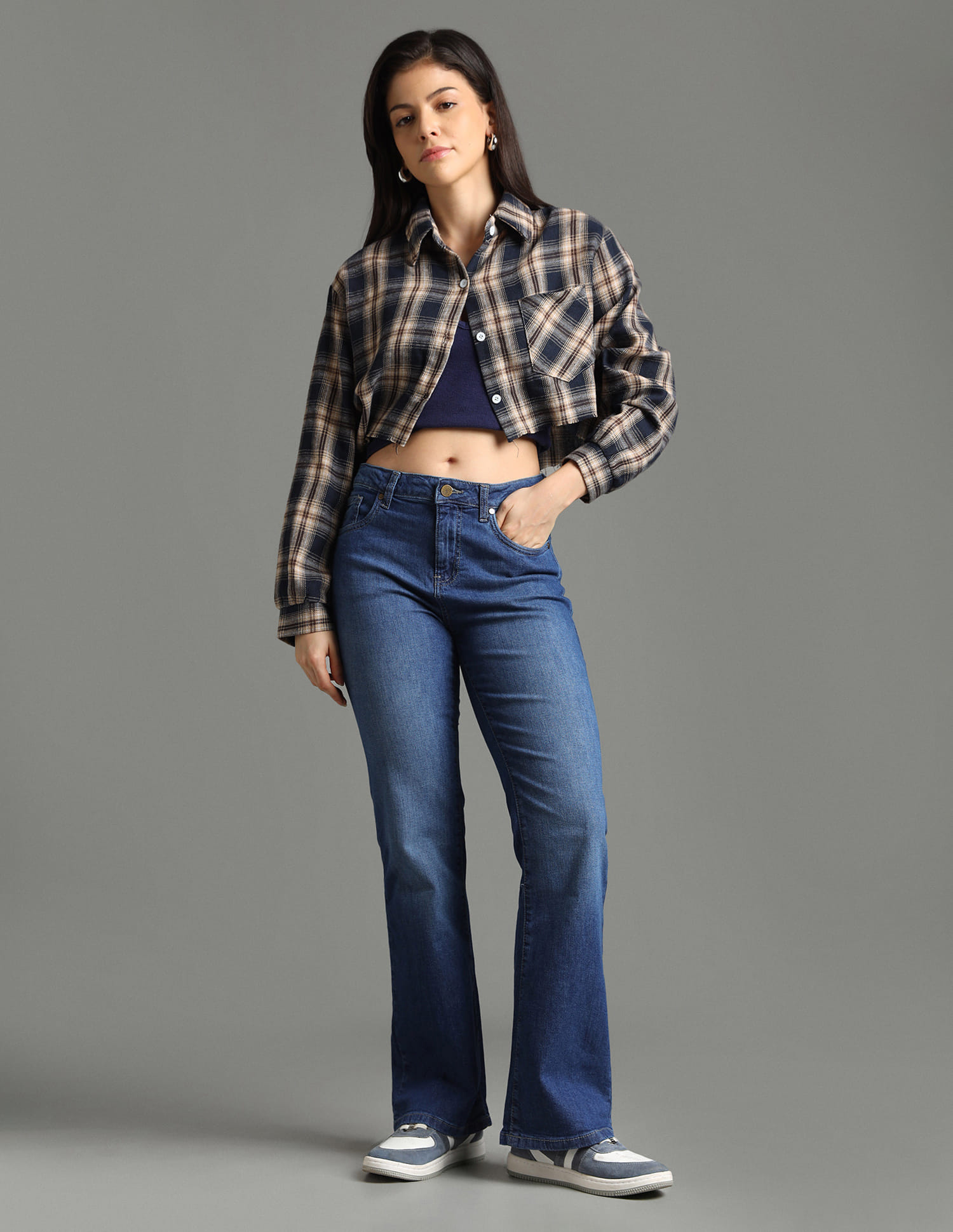 Buy Flying Machine Women Mid Rise Bootcut Fit Jeans - NNNOW.com