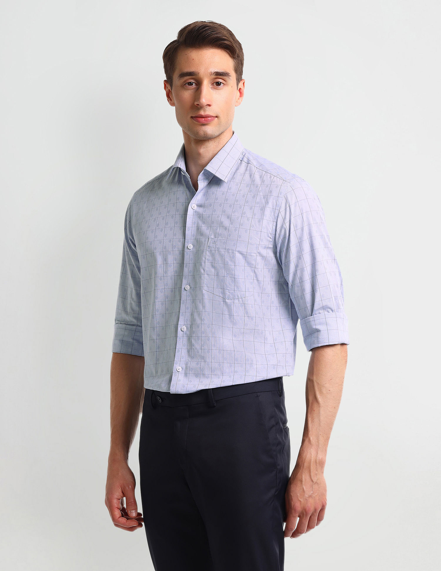 Arrow Windowpane Checked Dobby Shirt