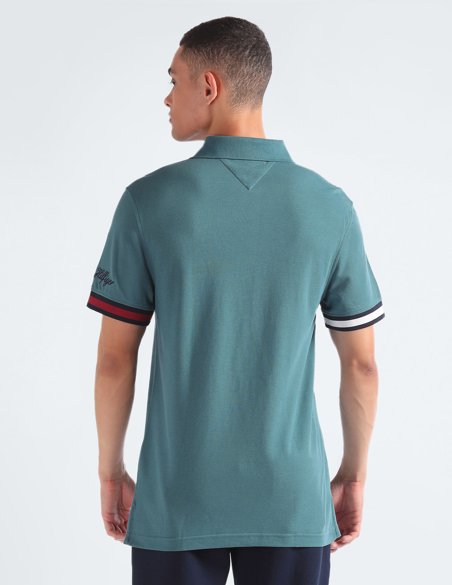 Tommy Hilfiger Flag Cuff Slim Polo Shirt