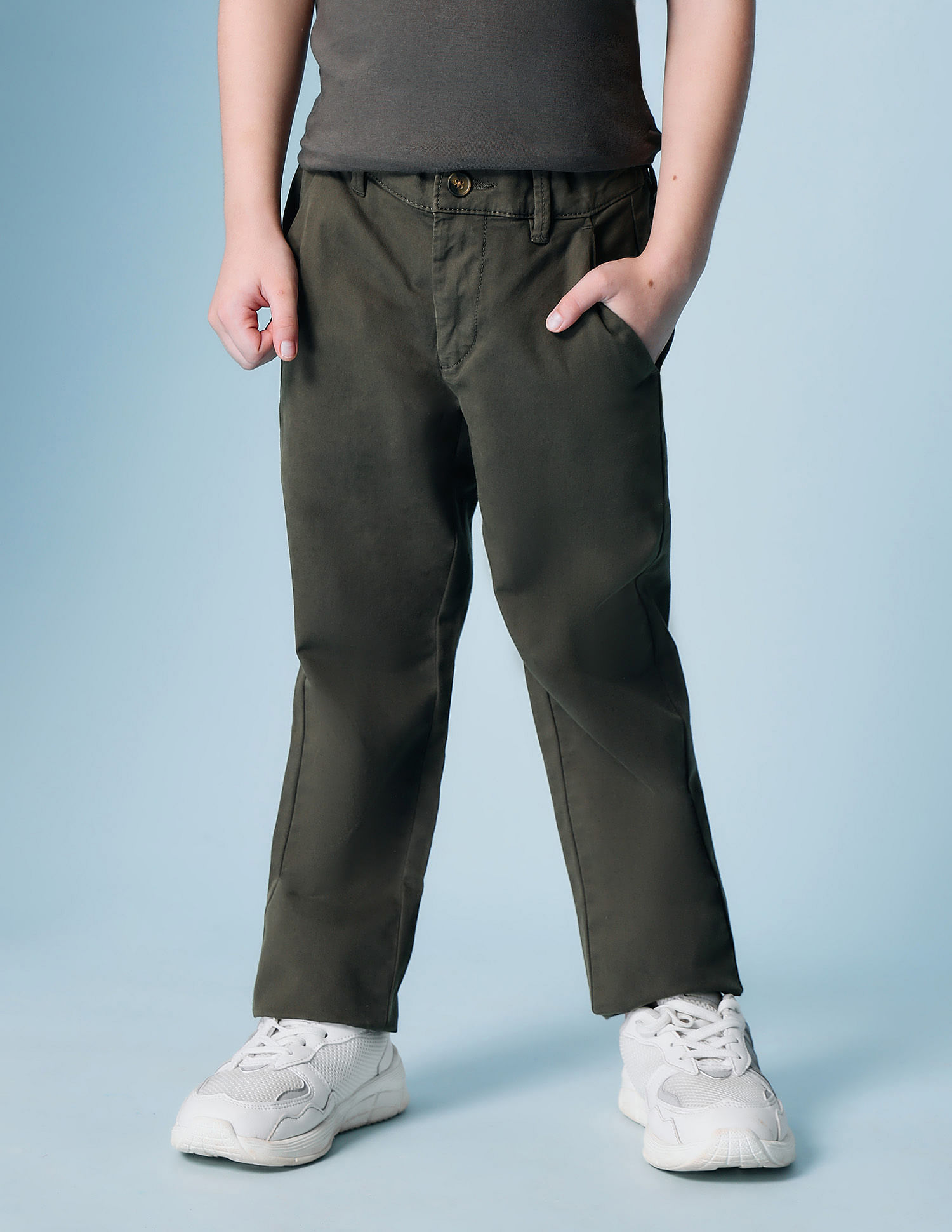 U.S. Polo Assn. Kids Boys Pure Cotton Twill Trousers