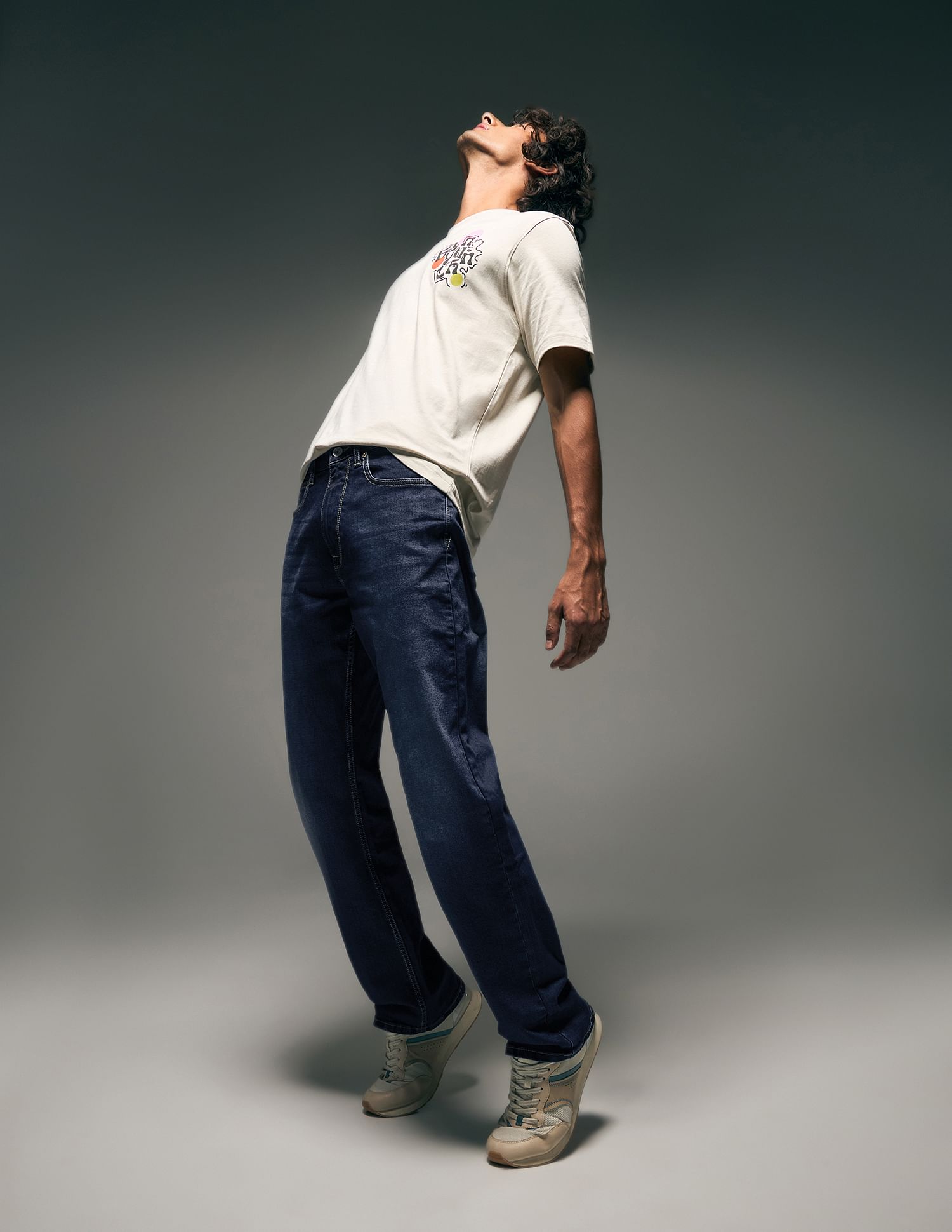 Flying Machine Bruce Bootcut Stretchable Jeans