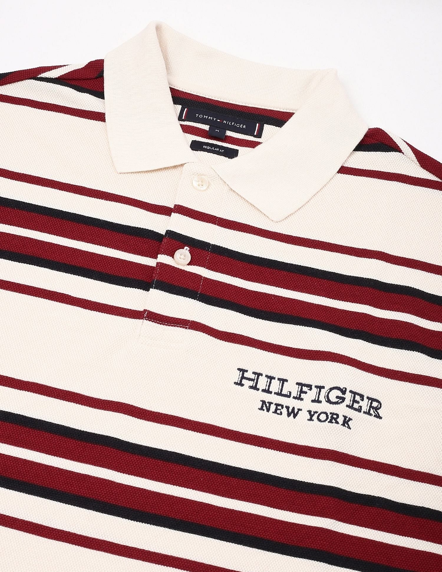 Tommy Hilfiger Striped Regular-Fit Cotton Polo Shirt