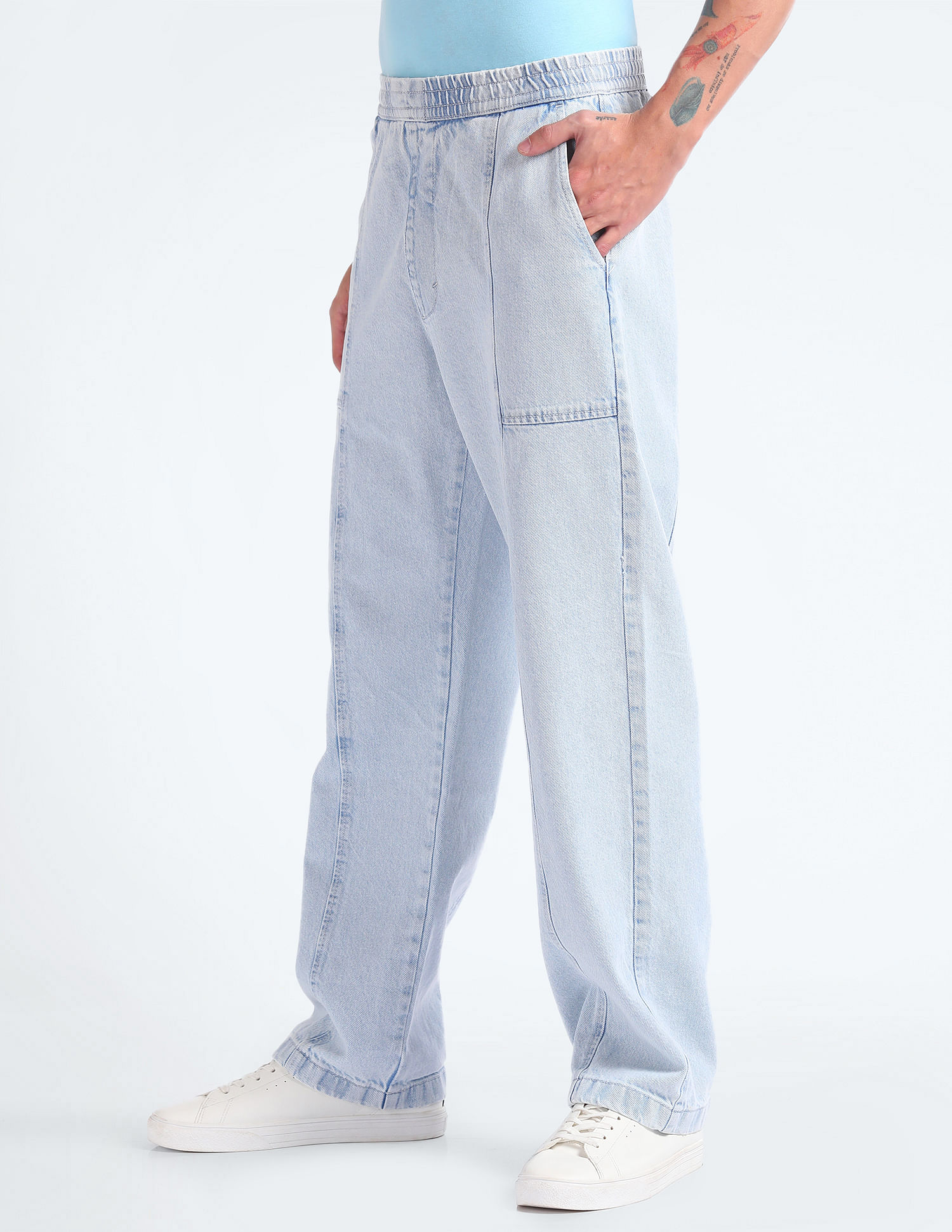 Flying Machine Cobain 90s Loose Fit Rinsed Jeans