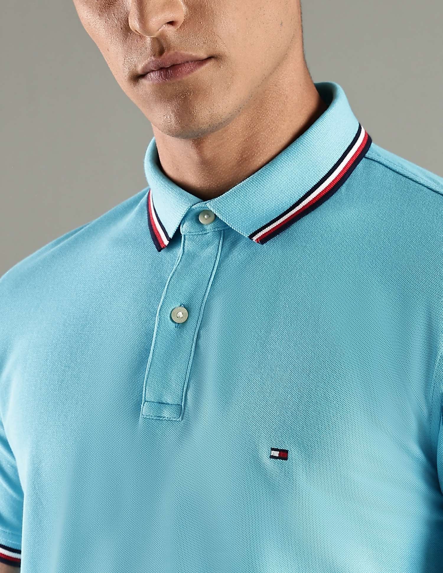 Tommy Hilfiger Solid Regular Fit Cotton Polo T-Shirt