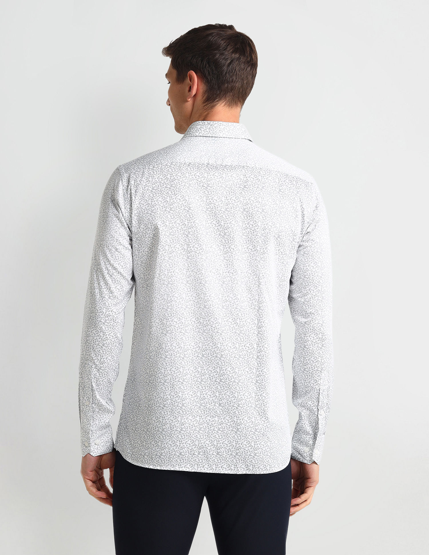 Arrow Manhattan Slim All-Over Printed Shirt