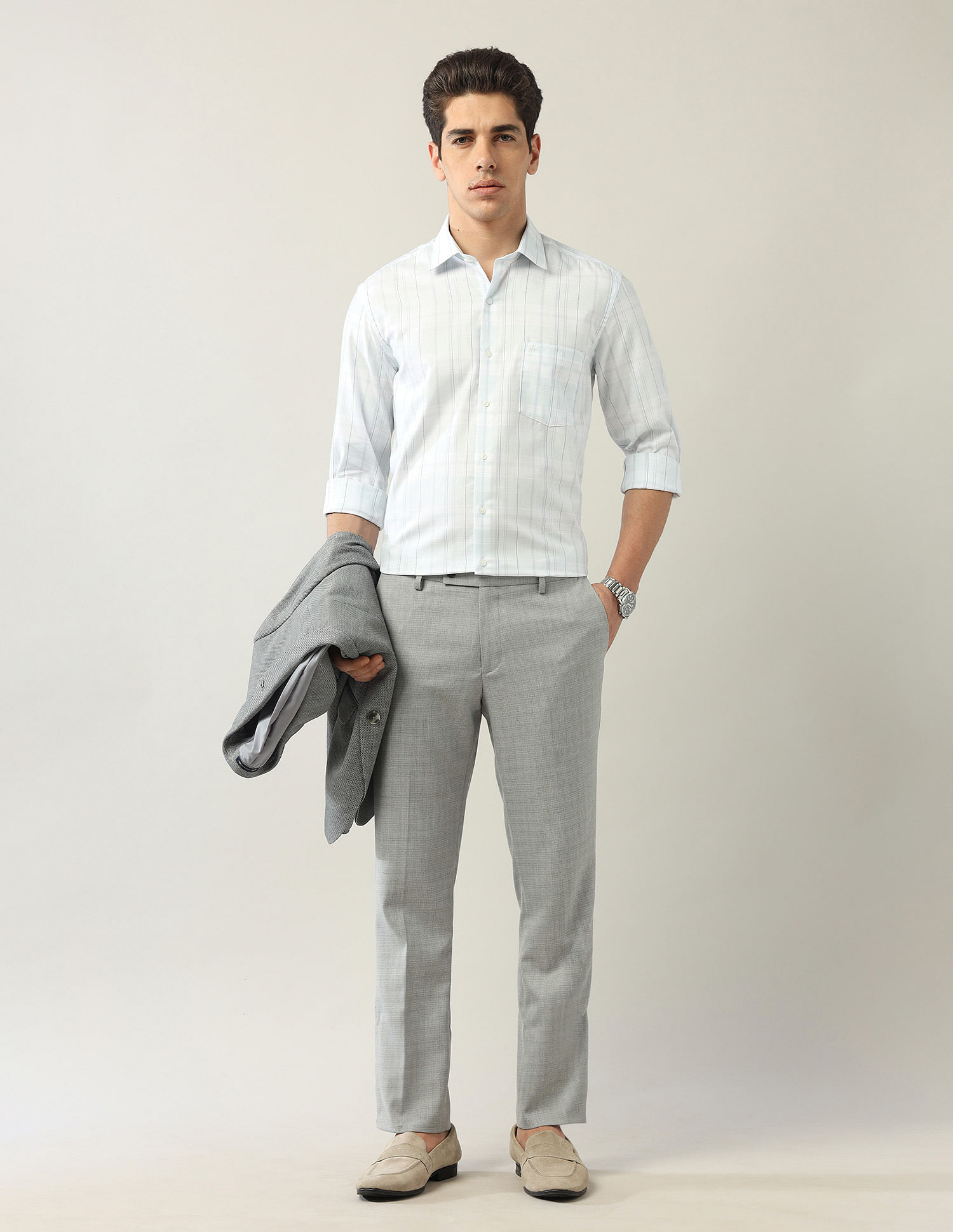 Arrow Pure Cotton Manhattan Slim Fit Shirt