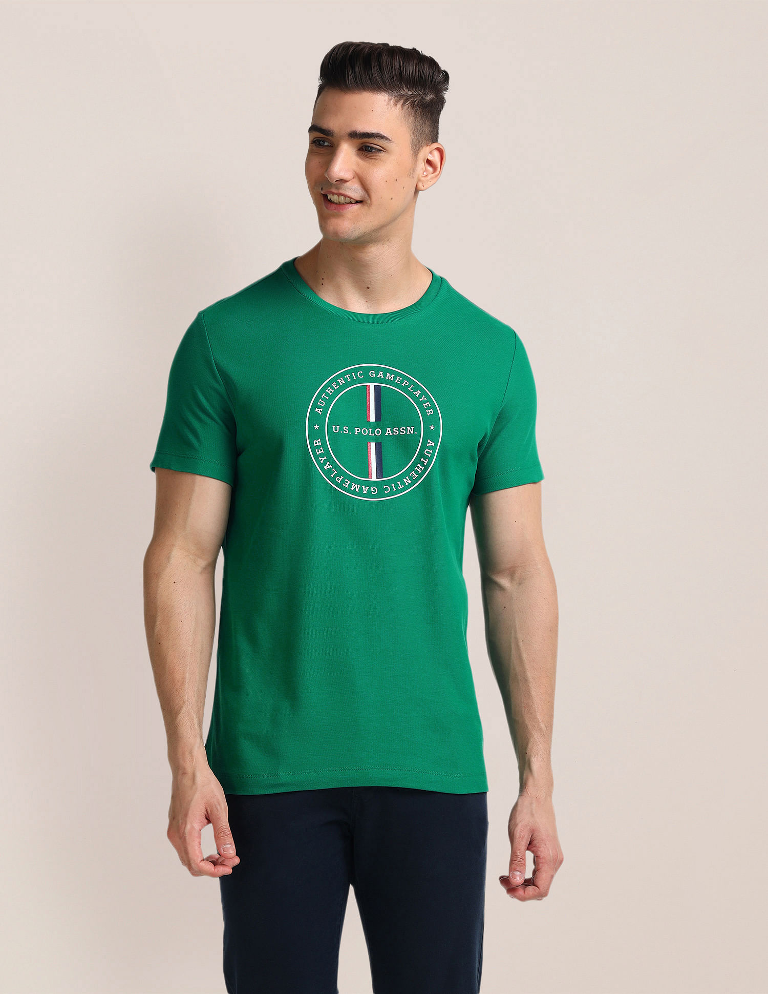 U.S. Polo Assn. Brand Printed Slim Fit T-Shirt