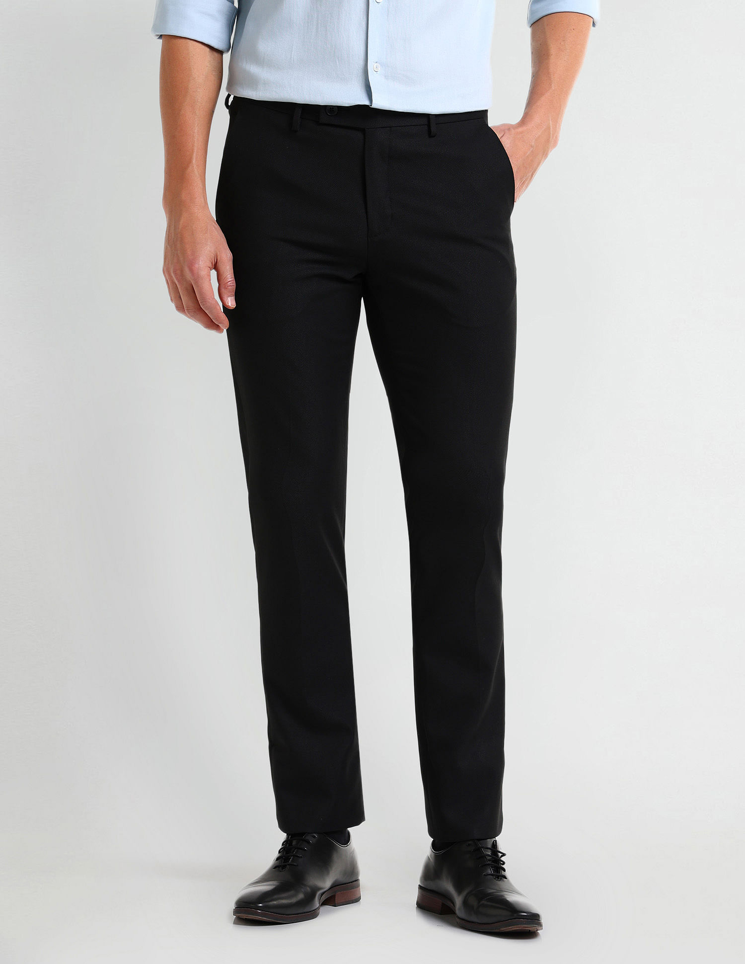 Arrow Self-Design Regular Trousers