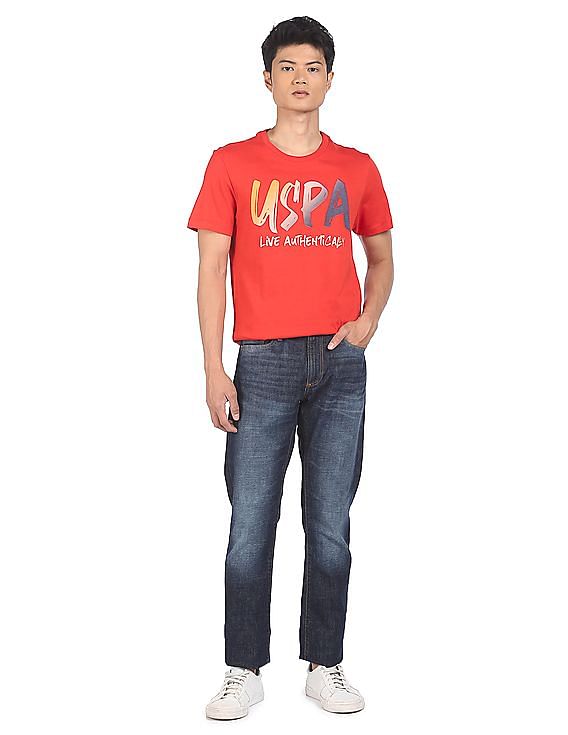 U.S. Polo Assn. Denim Co. Round Neck Cotton T-Shirt