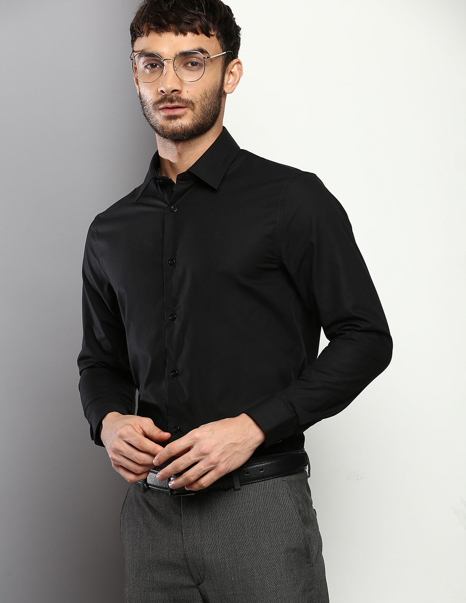 Buy Calvin Klein Jeans Slim Fit Texture Shirt - NNNOW.com