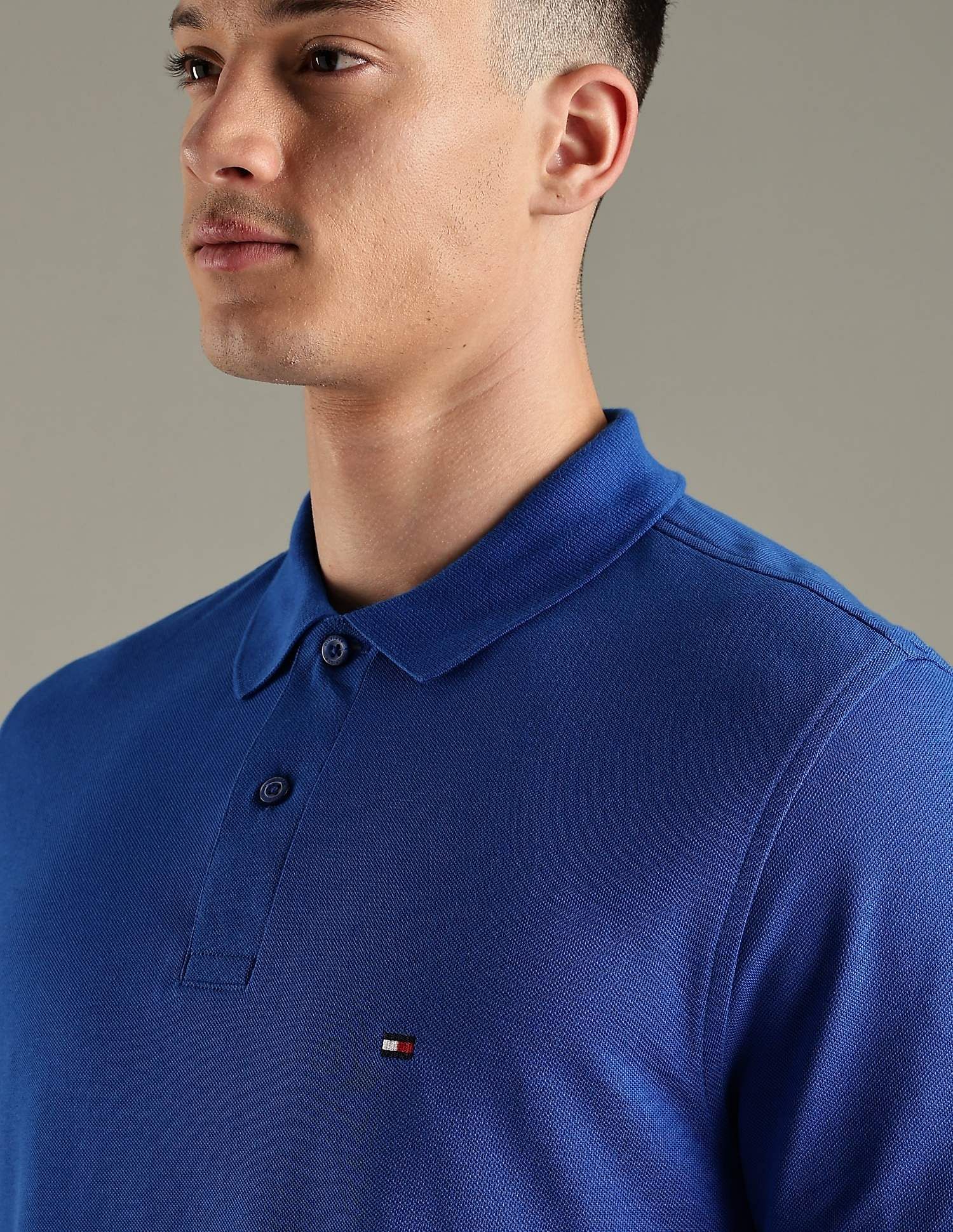 Tommy Hilfiger Solid Regular-Fit Cotton Polo Shirt