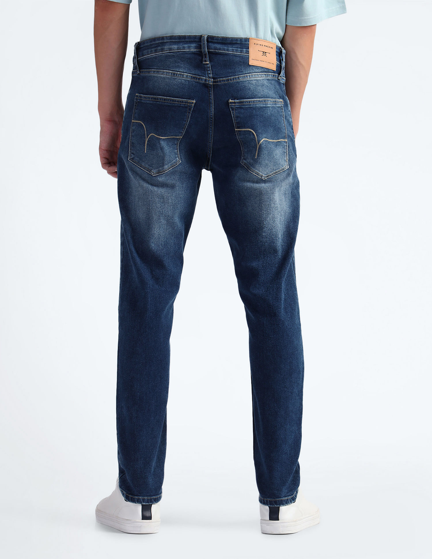 Flying Machine Slash Slim Tapered Stone Wash Jeans
